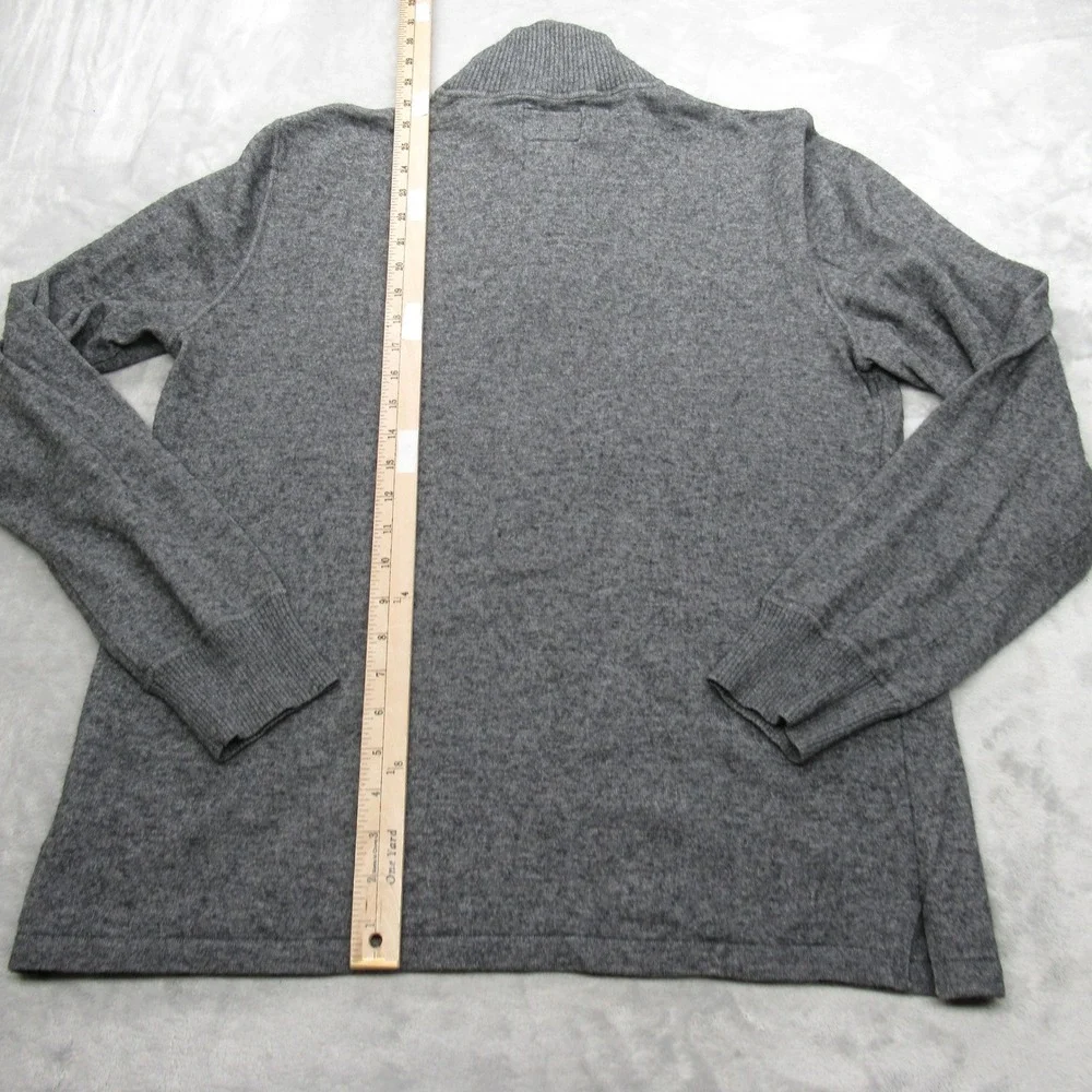 The North Face Wool Sweater Mens Large Gray Blend Quarter Zip Soft Warm VTG Rare